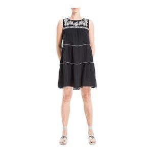 Max Studio Women's Sleeveless Embroidered Short Dress